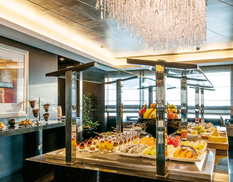Intercontinental Dubai Festival City club lounge buffet