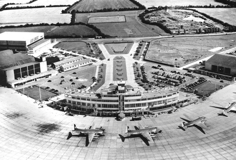 Dublin airport aerial view 1960