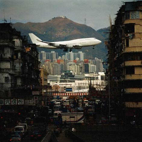 Aircraft above Kowloon