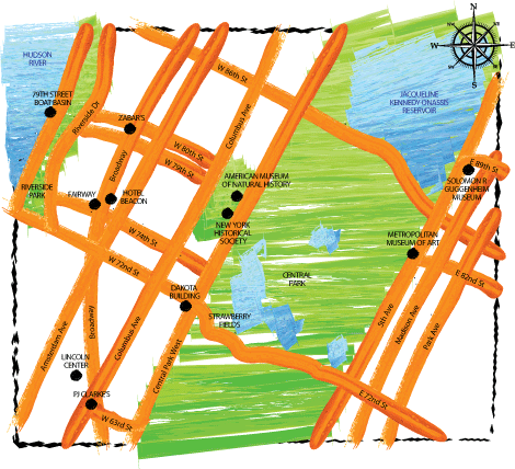 New York: Uptown Manhattan map