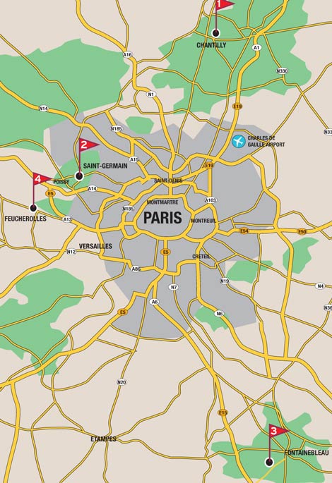 Paris golf map