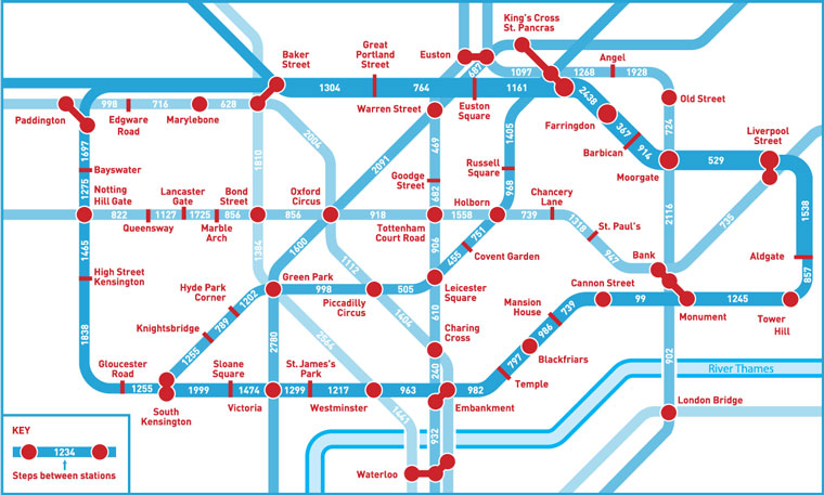 Keep fit tube map unveiled
