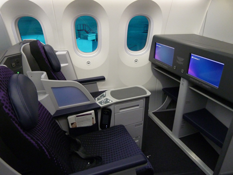 Business class seats at Aeromexico