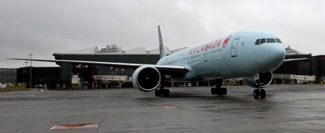 First Air Canada arrives at LHR T2