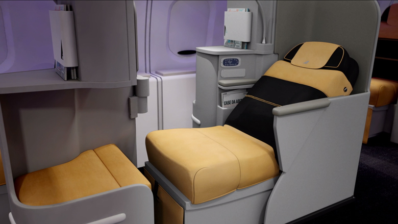 Alitalia new business seat recline