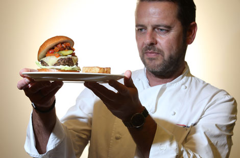 BA chef Mark Tazzioli and the new Flying Burger