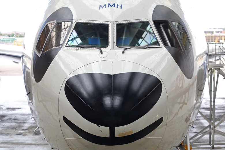 BA B777-200 panda plane