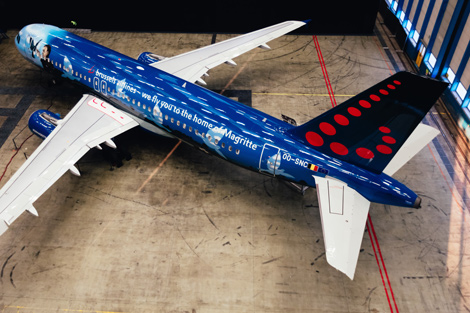 Brussels Airlines Magritte livery