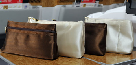 Business class female amenity bags