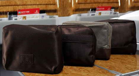 Business class male amenity bags
