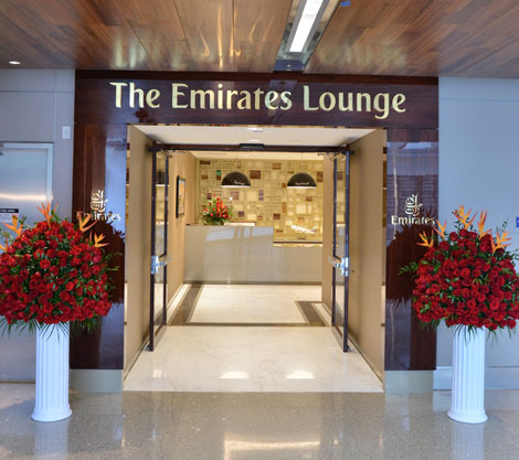 Emirates LAX lounge entrance