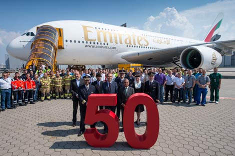 Emirates receives 50th A380