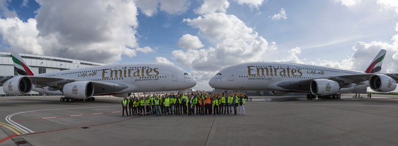 Emirates receives its 46th and 47th A380s