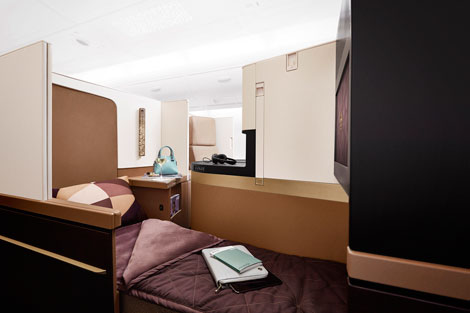 Etihad A380 Business Studio flat-bed