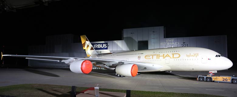 Etihad A380 new livery