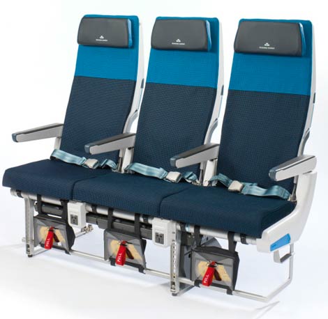 KLM B777 slimline seats
