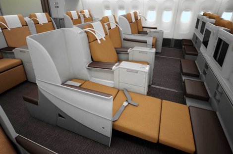 Kenya Airways B777-300ER business bed