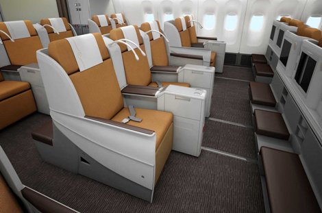 Kenya Airways B777-300ER business cabin