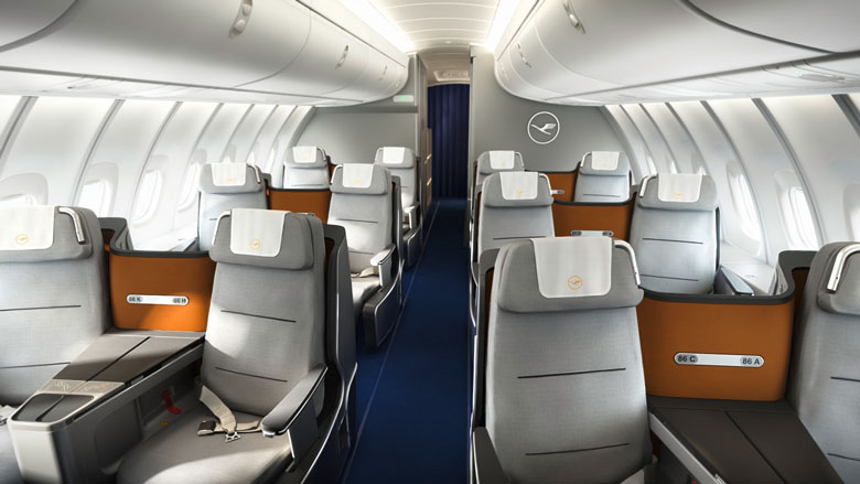 Lufthansa A380 business cabin