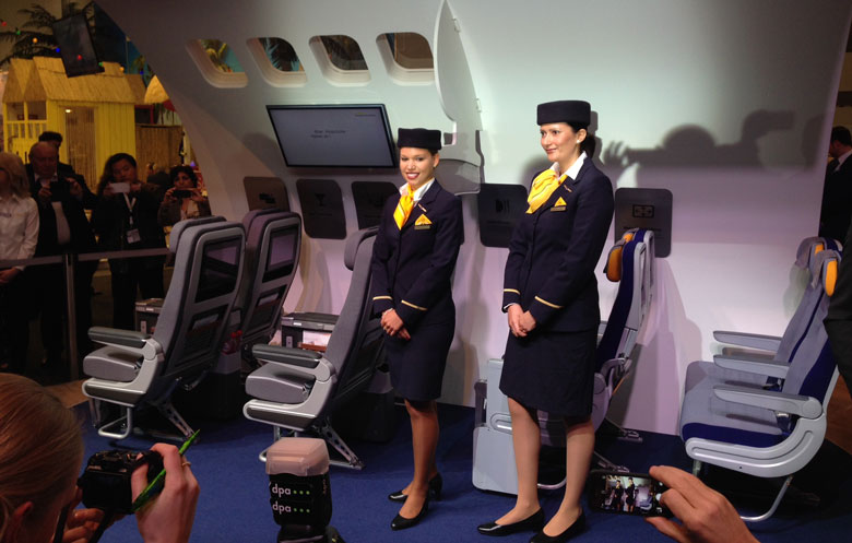 Lufthansa premium economy cabin