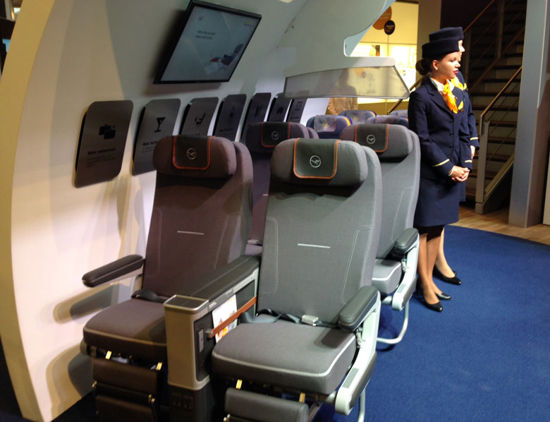Lufthansa premium economy cabin