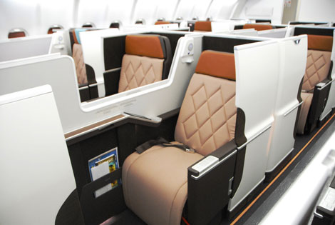 Oman Air A330-300 business cabin