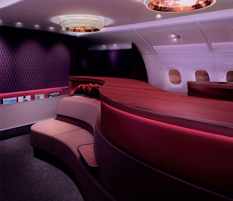 Qatar A380 first class lounge