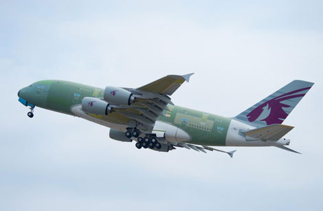 Qatar Airways A380 maiden flight