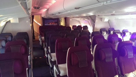 Qatar Airways A380 economy class upper deck