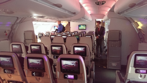 Qatar Airways A380 economy class upper deck