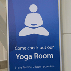 San Francisco Airport yoga room