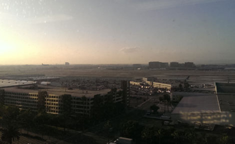 Sheraton Gateway LAX view of airport