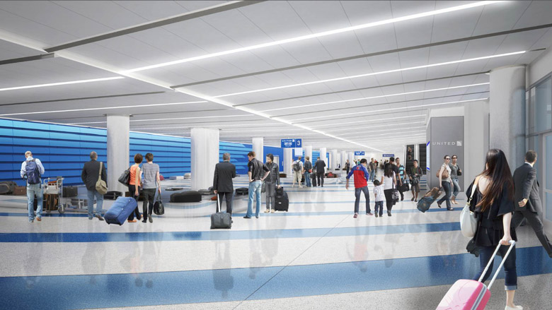 How it will look: Baggage claim