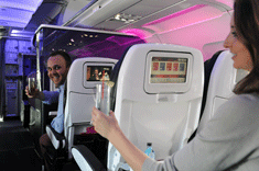 Virgin America seat-to-seat cocktail