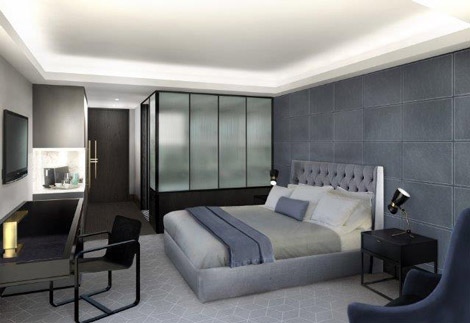 Westin London guestroom rendering