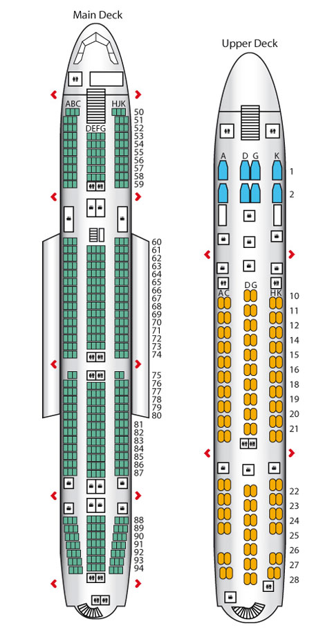 Lufthansa A380 seatplan