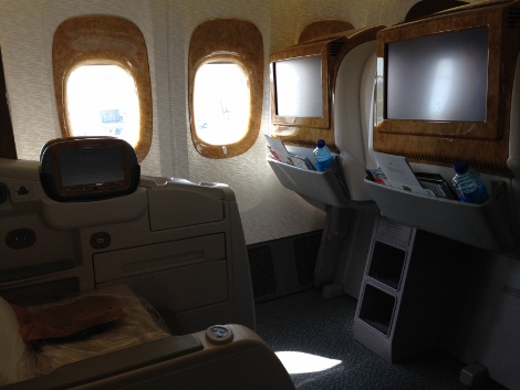 Emirates B777-300ER business class seat 1