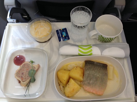 Finnair business class food (short haul)