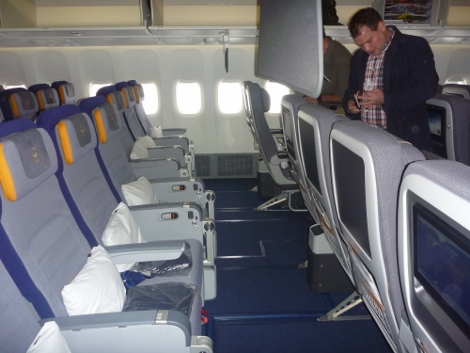 Lufthansa premium economy back row B747-8